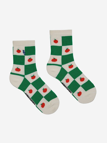 Tomato All Over Short Socks - Parkette.