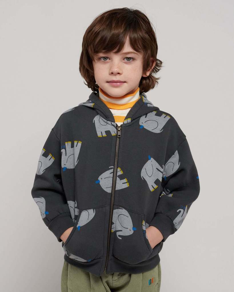 THE ELEPHANT ALL OVER ZIPPED HOODIE - Parkette.