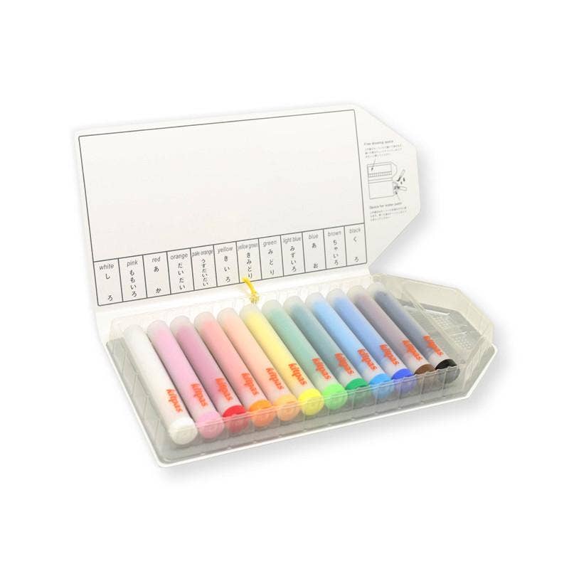 Kitpas Crayons with Holders (12 Colours) - Parkette.