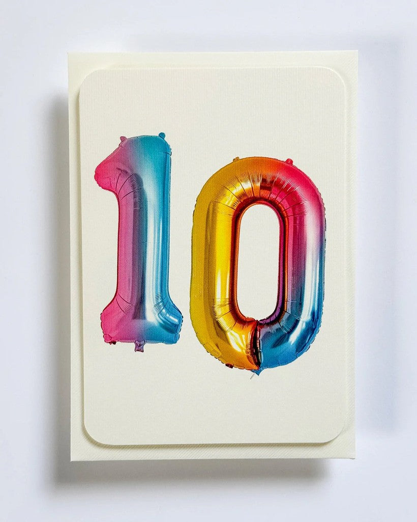 Birthday Balloon No. 10 Greeting Card - Parkette.