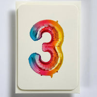 Birthday Balloon No. 3 Greeting Card - Parkette.