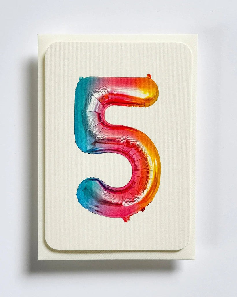 Birthday Balloon No. 5 Greeting Card - Parkette.