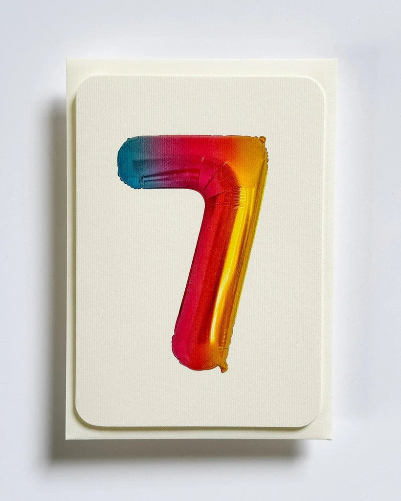 Birthday Balloon No. 7 Greeting Card - Parkette.