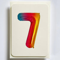 Birthday Balloon No. 7 Greeting Card - Parkette.