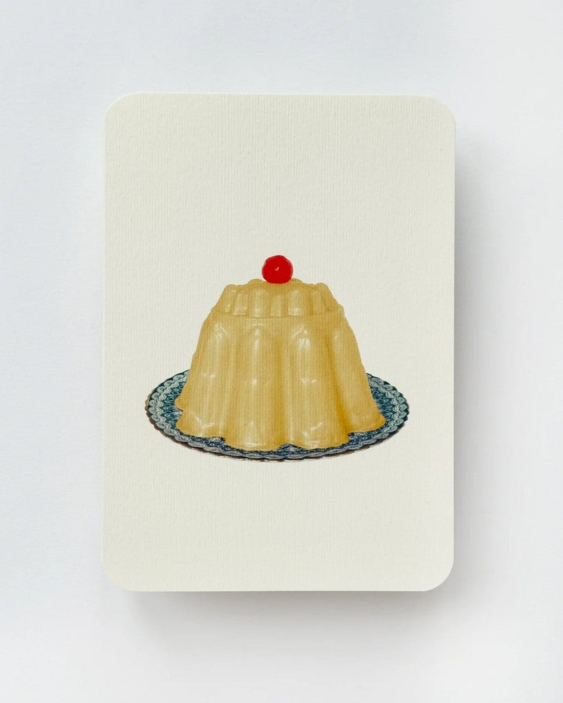 Custard Cream Blancmange Greeting Card - Parkette.