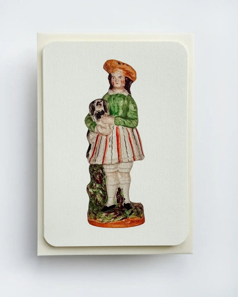 Girl & Dog Greeting Card - Parkette.