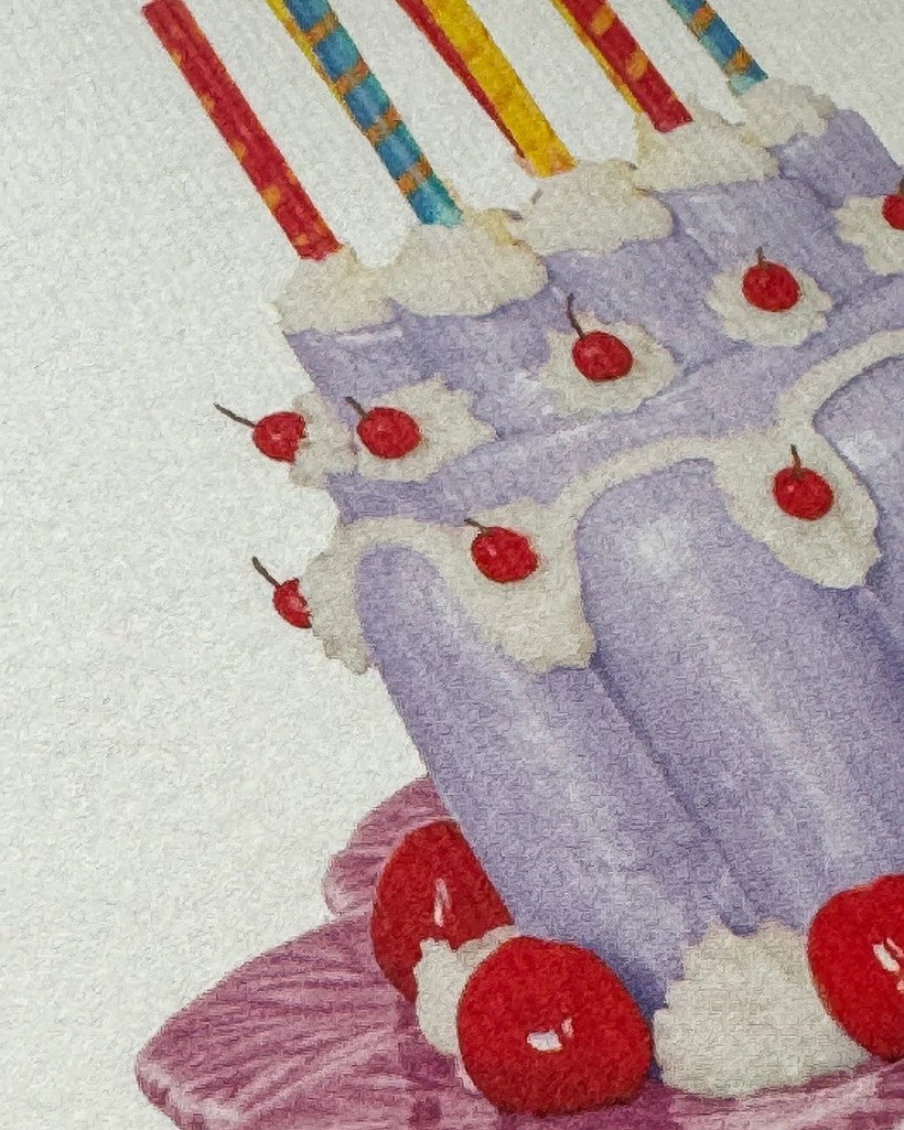 Lavender Cream Blancmange Greeting Card - Parkette.