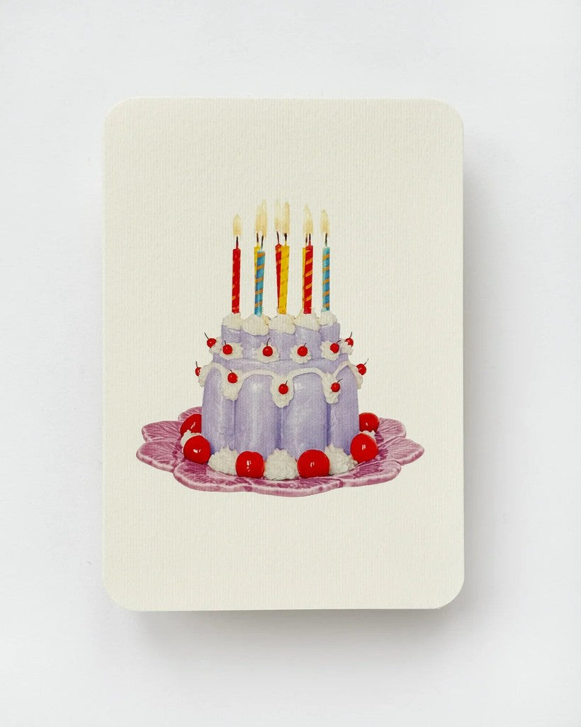 Lavender Cream Blancmange Greeting Card - Parkette.