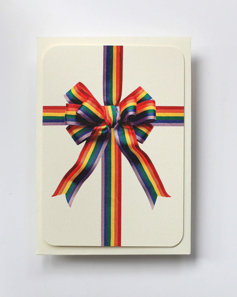 Rainbow Bow Greeting Card - Parkette.