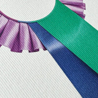 Lavender and Teal Rosette Greeting Card - Parkette.