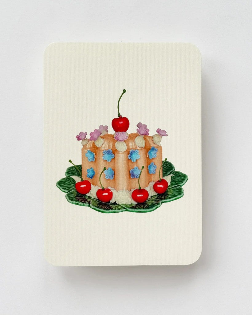 Saffron Cream Blancmange Greeting Card - Parkette.