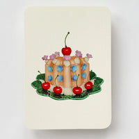 Saffron Cream Blancmange Greeting Card - Parkette.