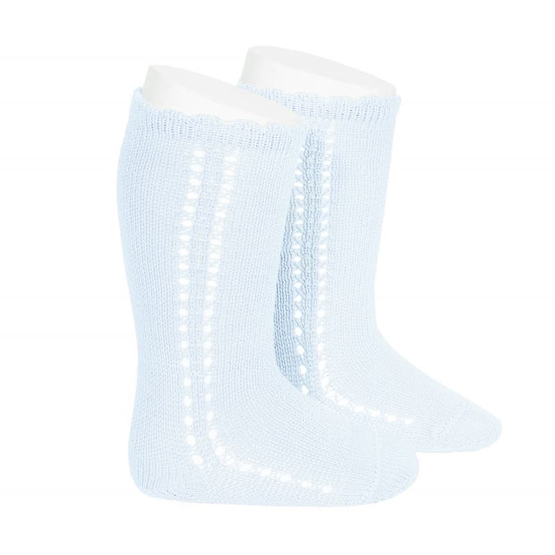 SIDE OPENWORK PERLE KNEE HIGH SOCKS - Parkette.
