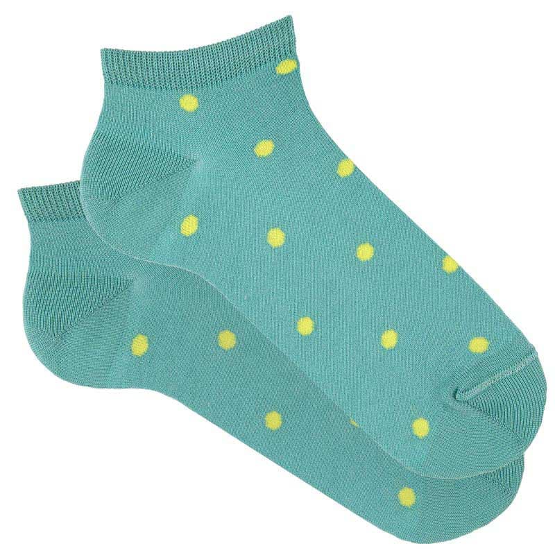 Polka Dot Print Trainer Socks - Parkette.