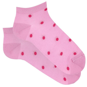 Polka Dot Print Trainer Socks - Parkette.