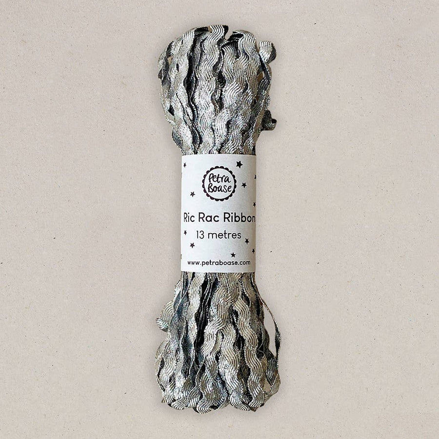 Metallic Ric Rac Ribbon - Silver - Parkette.
