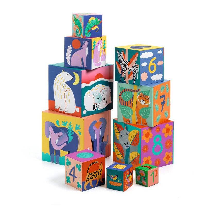 Wild Animals Stacking Cubes - Parkette.