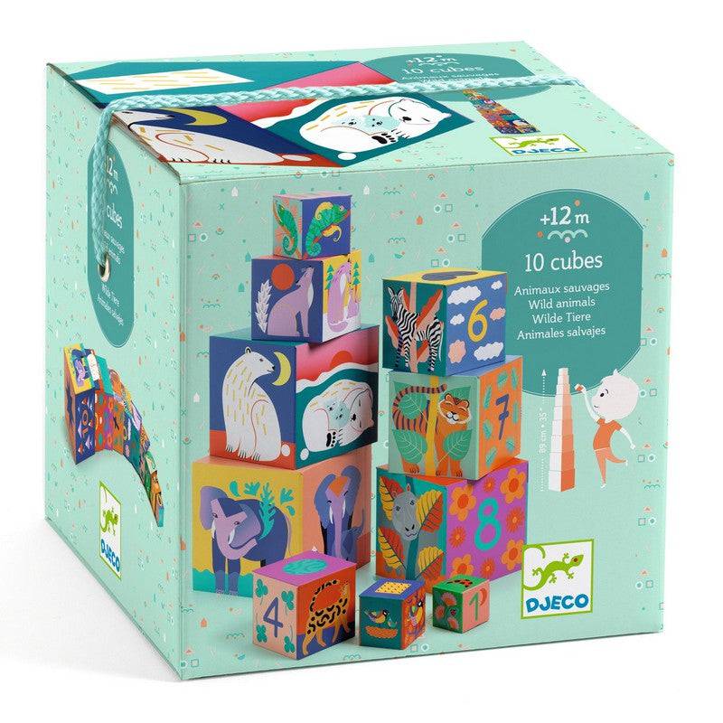 Wild Animals Stacking Cubes - Parkette.