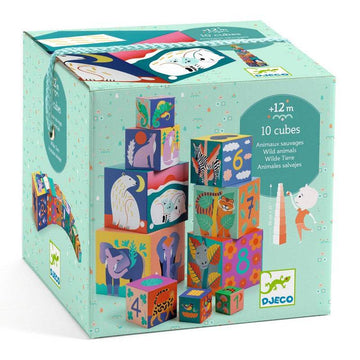 Wild Animals Stacking Cubes - Parkette.