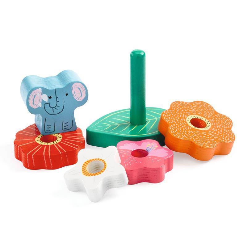 Puzz & Stack Happy Wooden Puzzle & Stacking Game - Parkette.