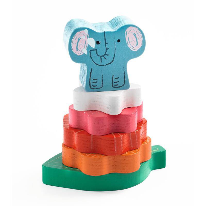 Puzz & Stack Happy Wooden Puzzle & Stacking Game - Parkette.