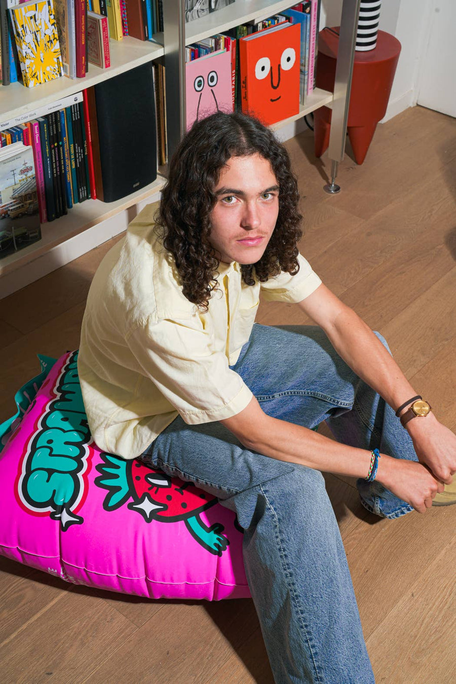 OMY Decorative Air Pillow – Giant Strawberry Candies - Parkette.
