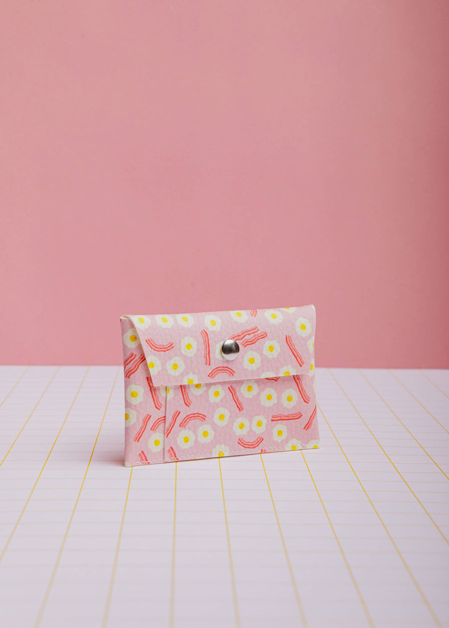 Huevos Bacon Pink Card Holder  - Parkette.