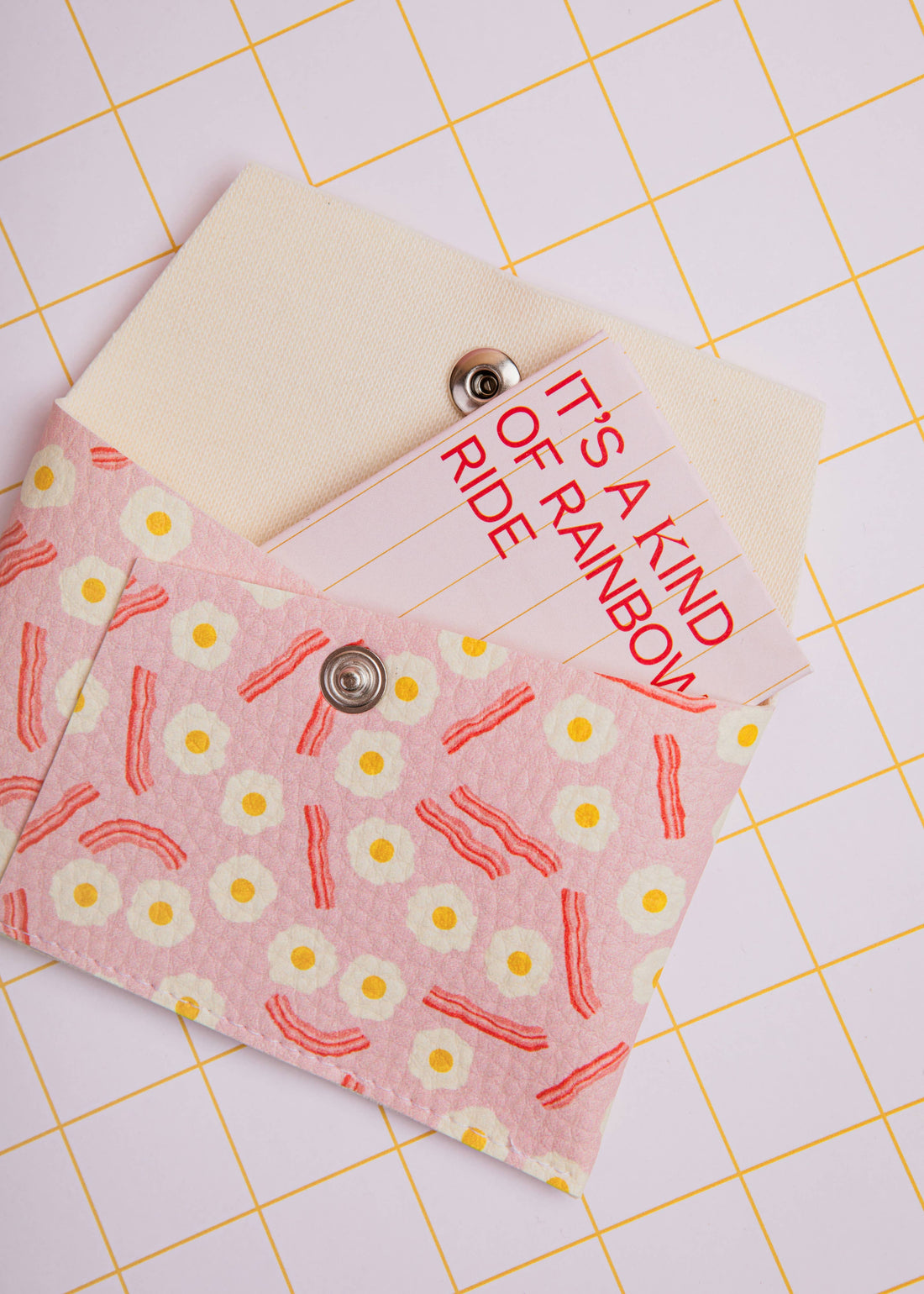 Huevos Bacon Pink Card Holder  - Parkette.
