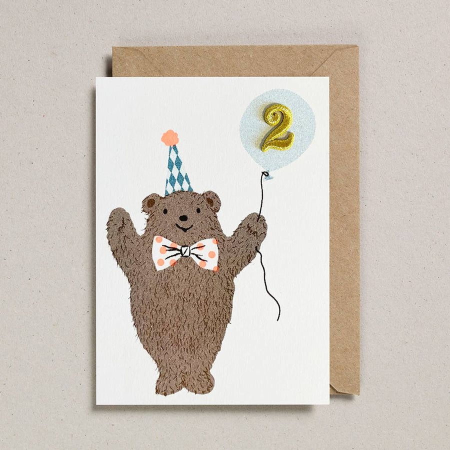 Confetti Pets Age 2 Card – Bear - Parkette.