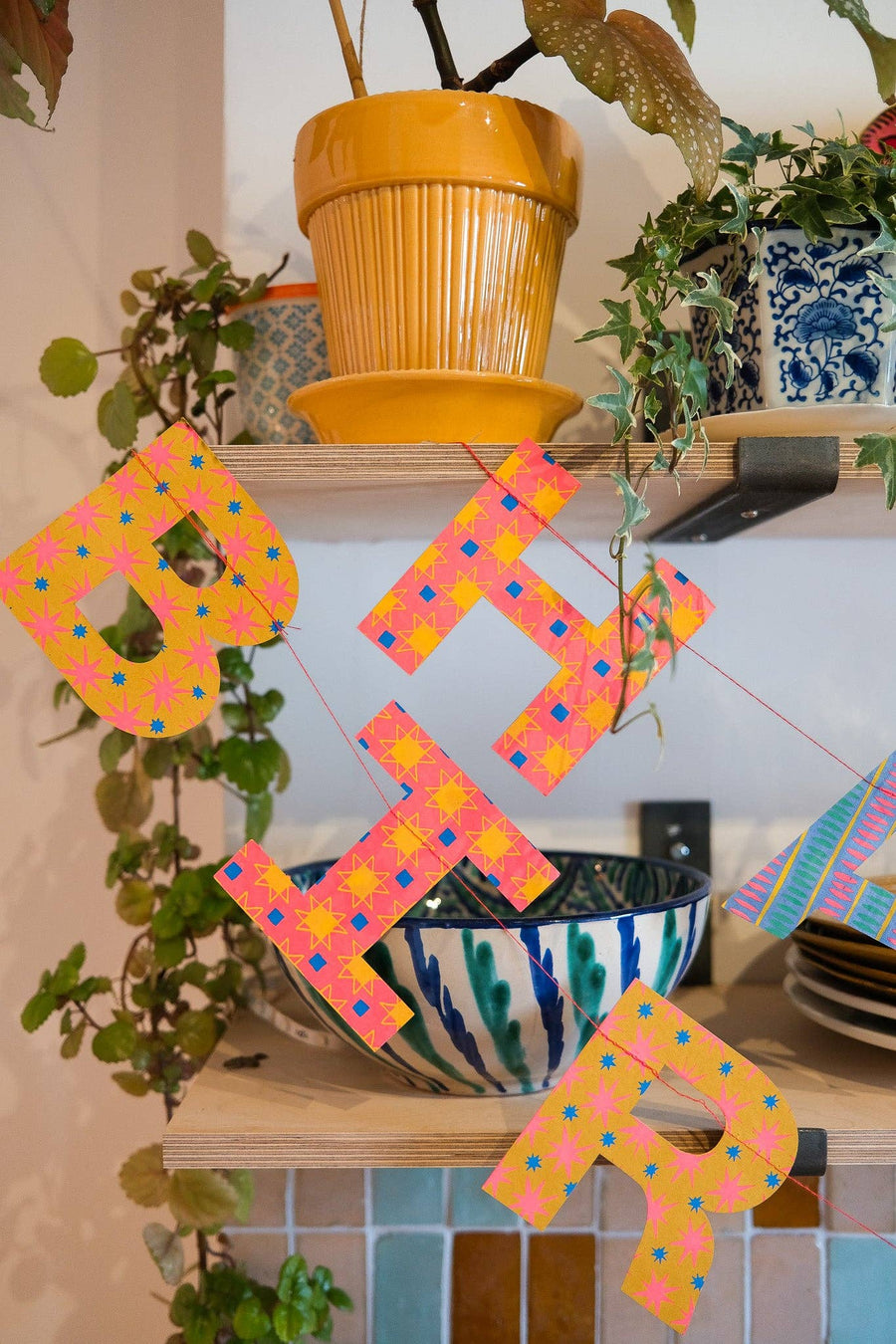 Bright Happy Birthday Sewn Garland - Parkette.