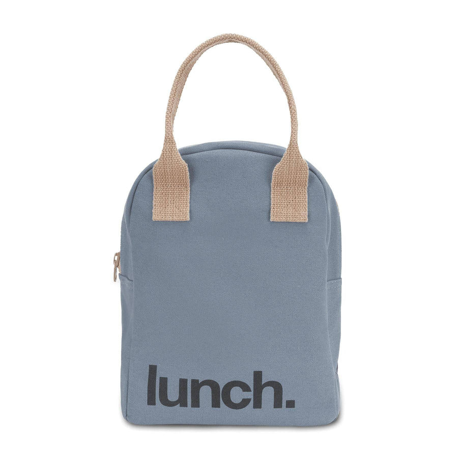 Zipper Lunch Bag - 'Lunch' Blue - Parkette.