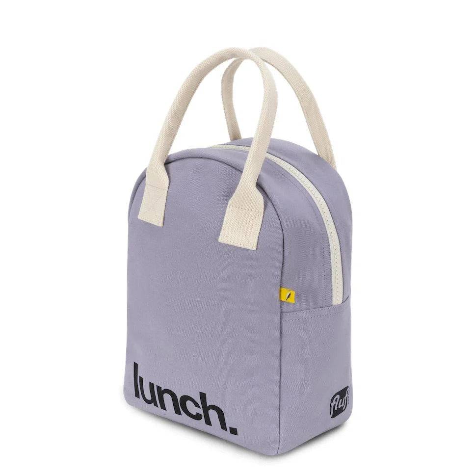 Zipper Lunch Bag - 'Lunch' Lavender - Parkette.