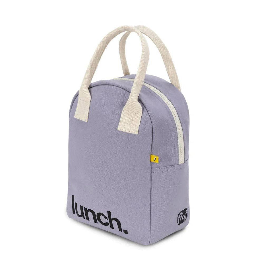 Zipper Lunch Bag - 'Lunch' Lavender - Parkette.