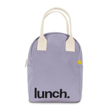 Zipper Lunch Bag - 'Lunch' Lavender - Parkette.
