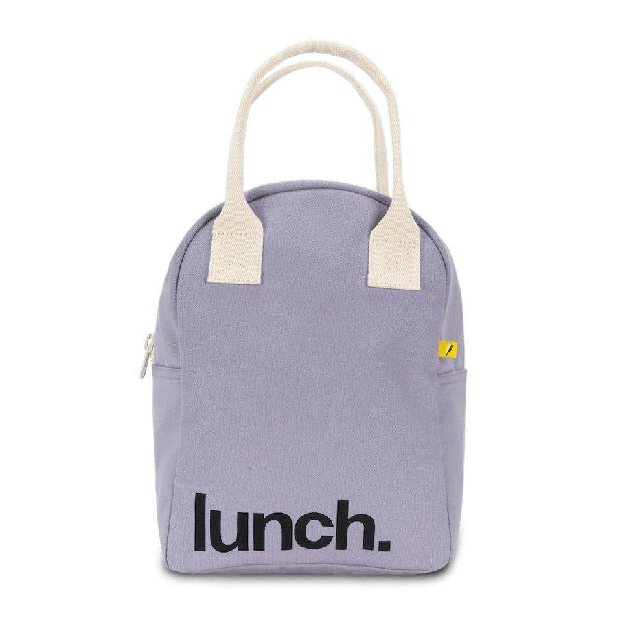 Zipper Lunch Bag - 'Lunch' Lavender - Parkette.