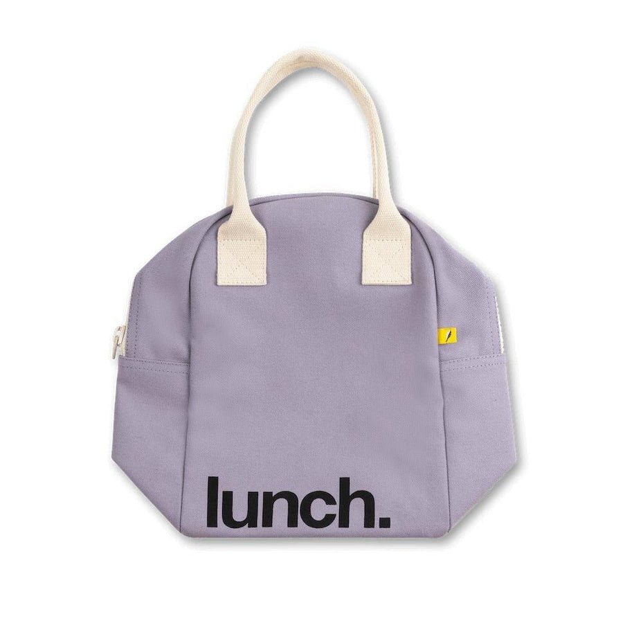 Zipper Lunch Bag - 'Lunch' Lavender - Parkette.