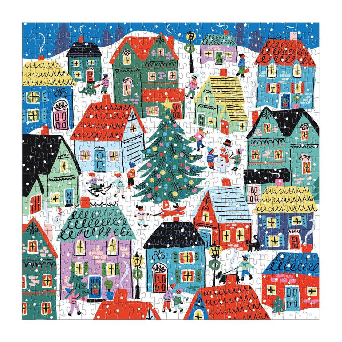 Christmas in the Village 500 Piece House Puzzle - Parkette.