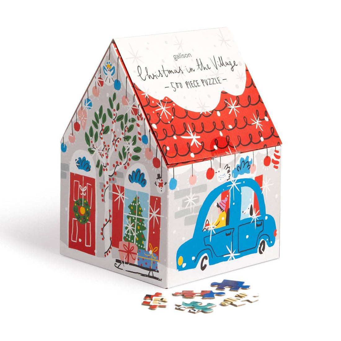 Christmas in the Village 500 Piece House Puzzle - Parkette.