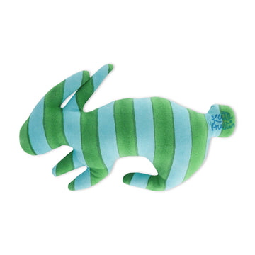 Bunny Pillow in Aqua/Green Stripe - Parkette.