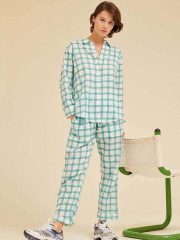 Women's PJ Set - Porcelain Check - Parkette.