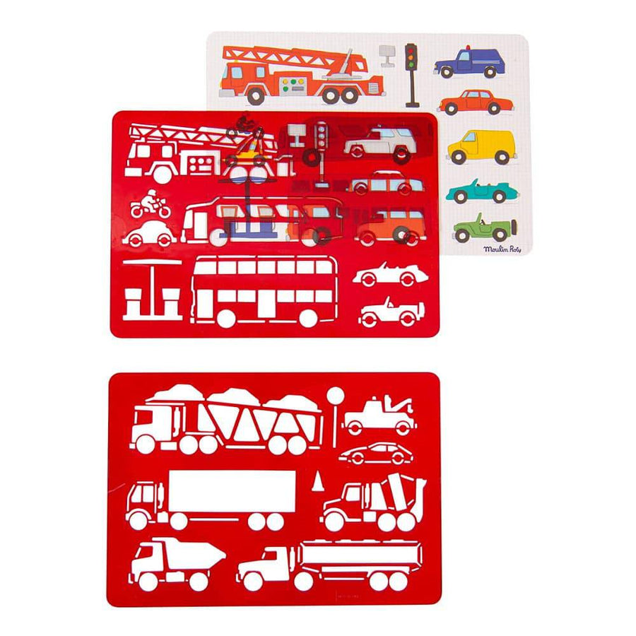 Drawing Stencil Set - Vehicles - Parkette.