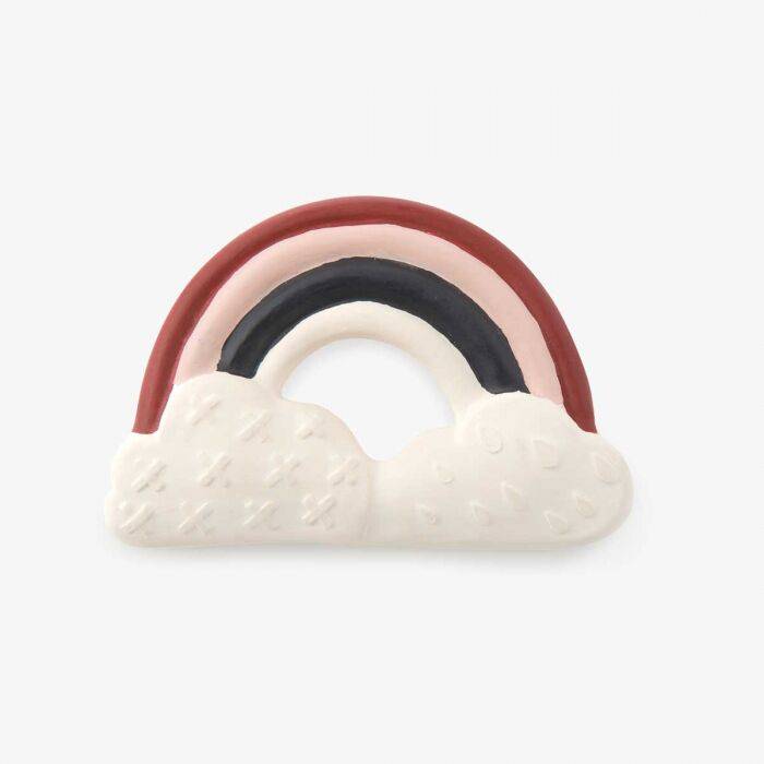 Apres la Pluie Natural Rubber Rainbow Teething Ring - Parkette.