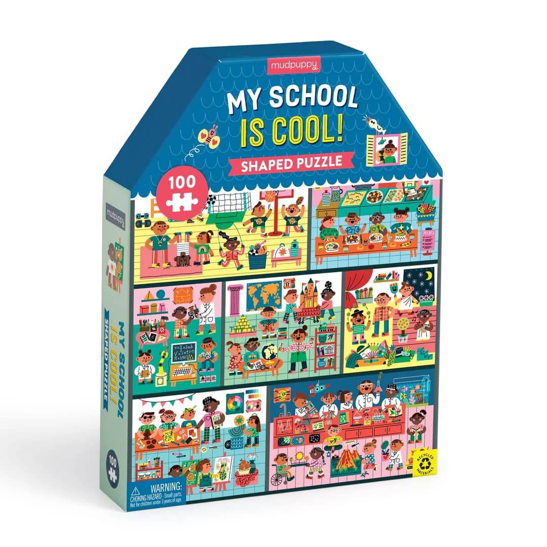 My School is Cool 100 Piece Puzzle House-shaped Puzzle - Parkette.