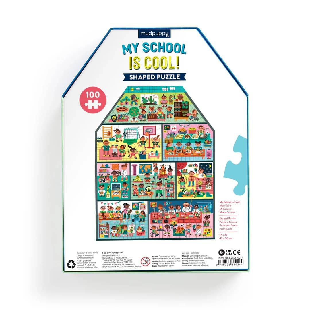 My School is Cool 100 Piece Puzzle House-shaped Puzzle - Parkette.
