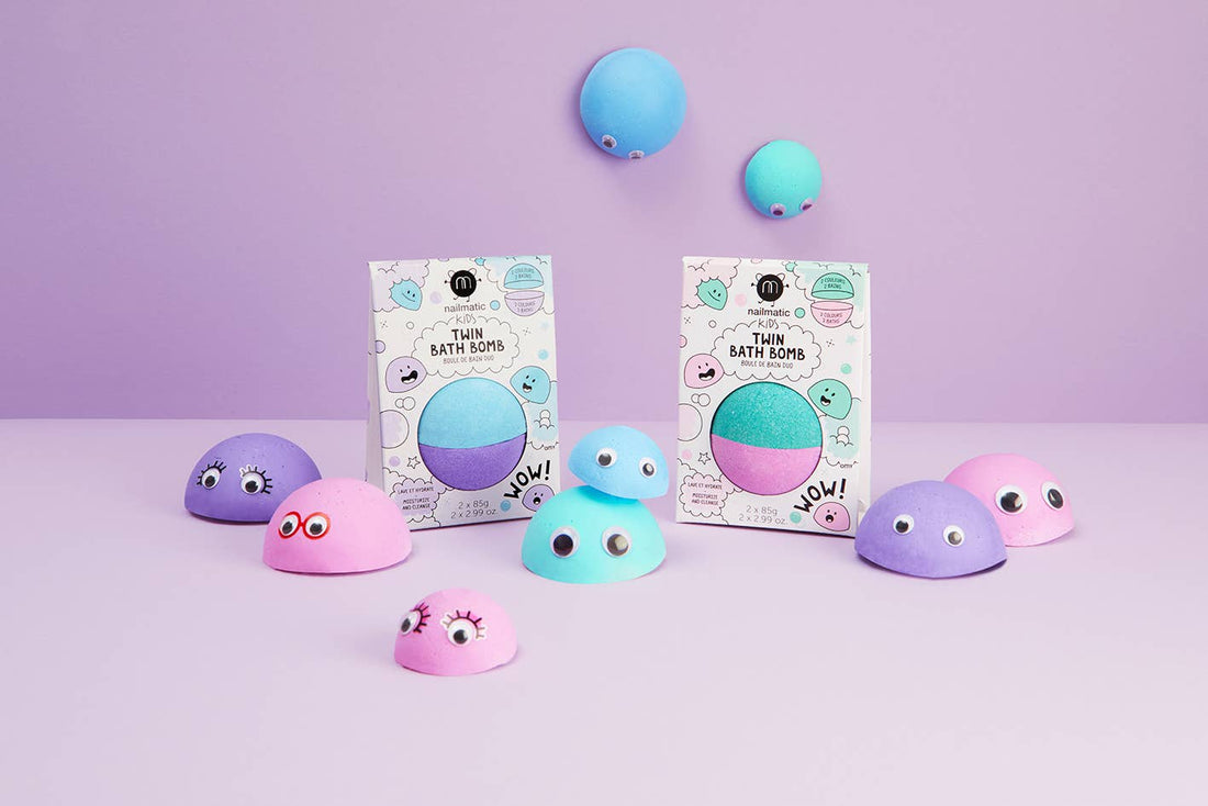 Twin Bath Bomb: blue + violet - Parkette.