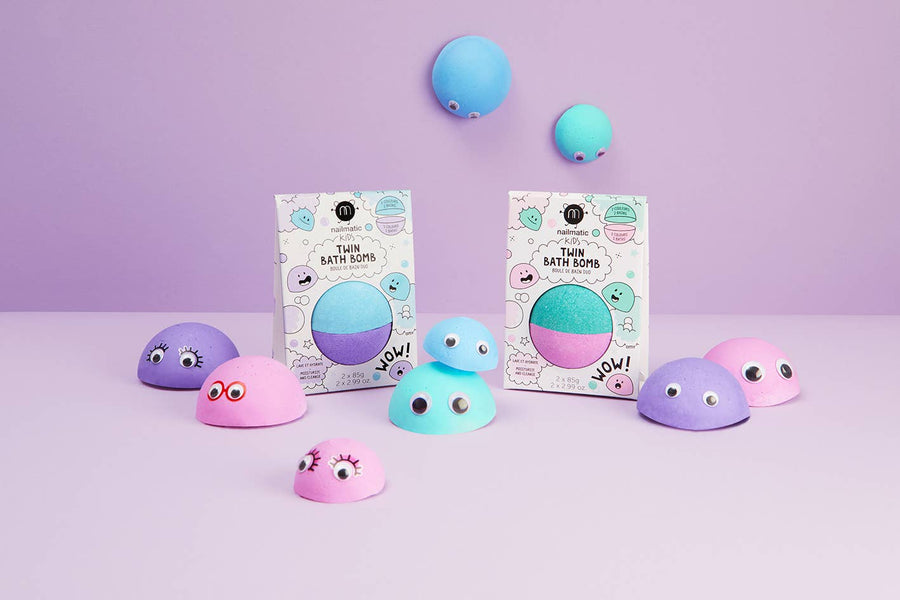 Twin Bath Bomb: blue + violet - Parkette.