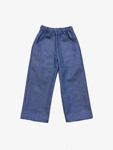 Wide Leg Blue Jeans - Parkette.