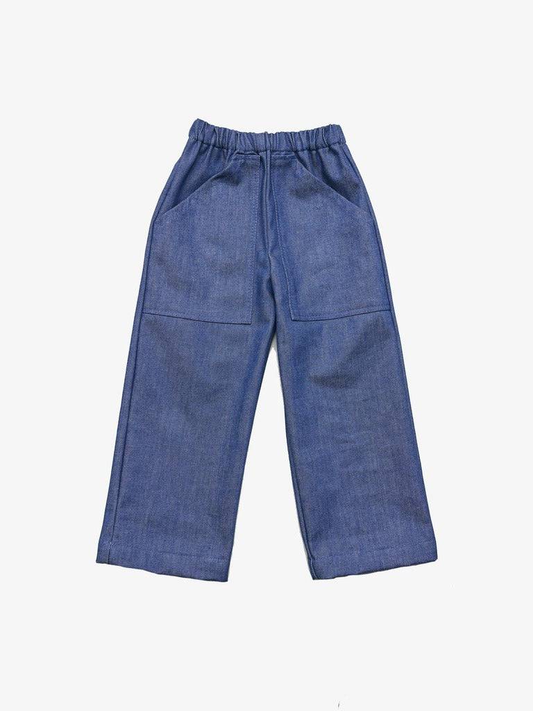 Wide Leg Blue Jeans - Parkette.