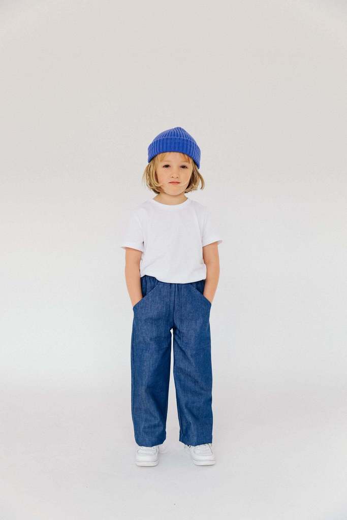 Wide Leg Blue Jeans - Parkette.