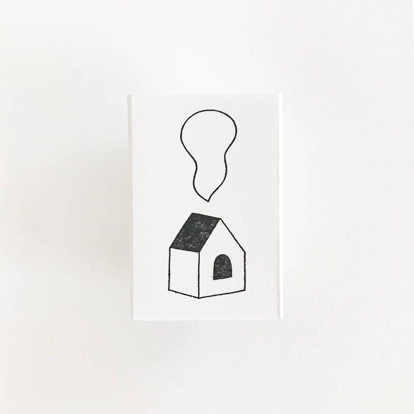 Mini Stamps - House and Smoke - Parkette.